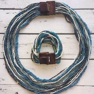 Beautiful Multi Strand Glass Bead Necklace- Hott